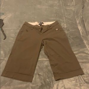 Greenish brown capris